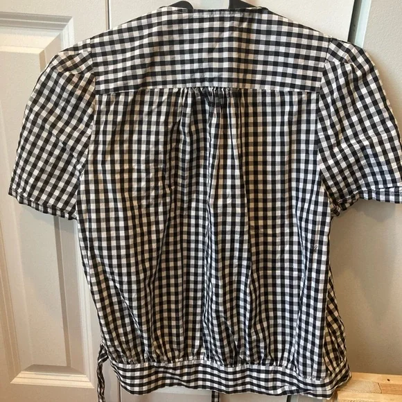 Madewell Black and White Gingham Blouse - Picture 3 of 3